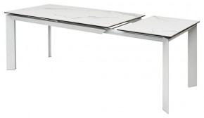 Стол CREMONA 140 HIGH GLOSS STATUARIO Белый мрамор глянцевый, керамика/ белый каркас, ®DISAUR в Заречном - zarechnyy.ok-mebel.com | фото 8