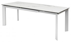 Стол CREMONA 140 MATTE STATUARIO Белый мрамор матовый, керамика/ белый каркас, ®DISAUR в Заречном - zarechnyy.ok-mebel.com | фото 4