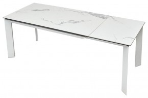 Стол CREMONA 140 MATTE STATUARIO Белый мрамор матовый, керамика/ белый каркас, ®DISAUR в Заречном - zarechnyy.ok-mebel.com | фото 5