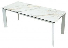 Стол CREMONA 160 KL-188 Контрастный мрамор / белый каркас, ®DISAUR в Заречном - zarechnyy.ok-mebel.com | фото 2
