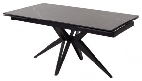 Стол FORIO 160 MATT BLACK MARBLE SOLID CERAMIC / BLACK, ®DISAUR в Заречном - zarechnyy.ok-mebel.com | фото