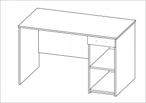 Стол КАСТОР письменный с одной тумбой и одним ящиком, цвет Дуб Сонома в Заречном - zarechnyy.ok-mebel.com | фото 3