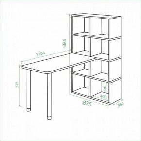 Стол компьютерный Bartolo в Заречном - zarechnyy.ok-mebel.com | фото 3