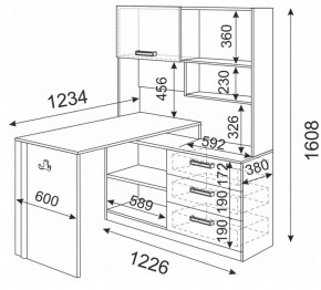 Стол компьютерный ВОЛКЕР М07 (ЯШС) в Заречном - zarechnyy.ok-mebel.com | фото 3