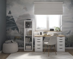 Стол письменный Ингар 2/55 140x75x55, дуб беленый/белый в Заречном - zarechnyy.ok-mebel.com | фото 4