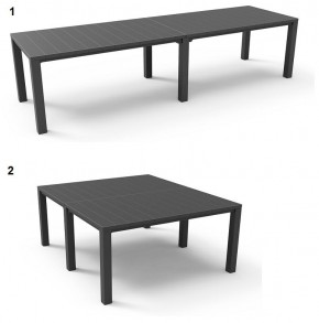 Стол раскладной Джули (Julie Double table 2 configurations) Графит в Заречном - zarechnyy.ok-mebel.com | фото