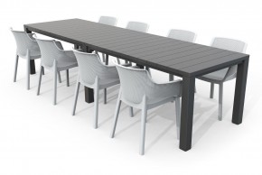 Стол раскладной Джули (Julie Double table 2 configurations) Графит в Заречном - zarechnyy.ok-mebel.com | фото 7