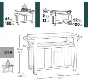 Столик для барбекю 207 Л (Unity XL 207L) в Заречном - zarechnyy.ok-mebel.com | фото 6