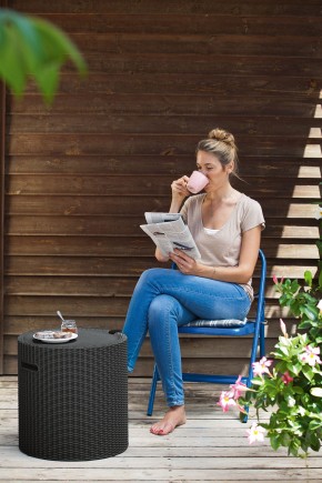 Столик-холодильник Кул-Стул (Cool stool) графит в Заречном - zarechnyy.ok-mebel.com | фото
