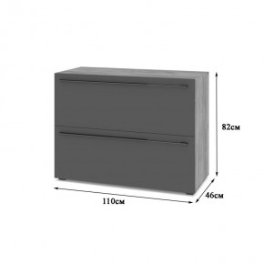СТОУН С81 Комод (золотой дуб/графит) в Заречном - zarechnyy.ok-mebel.com | фото 2