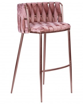 Стул барный DOBRIN EMMA ROSE GOLD, розовый велюр (VF-10) в Заречном - zarechnyy.ok-mebel.com | фото 2