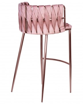 Стул барный DOBRIN EMMA ROSE GOLD, розовый велюр (VF-10) в Заречном - zarechnyy.ok-mebel.com | фото 4