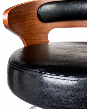 Стул барный DOBRIN FRED BLACK, коричневое дерево, чёрный в Заречном - zarechnyy.ok-mebel.com | фото 6
