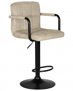 Стул барный DOBRIN KRUGER ARM BLACK, бежевый вельвет (LAR-E2041-04) в Заречном - zarechnyy.ok-mebel.com | фото 2