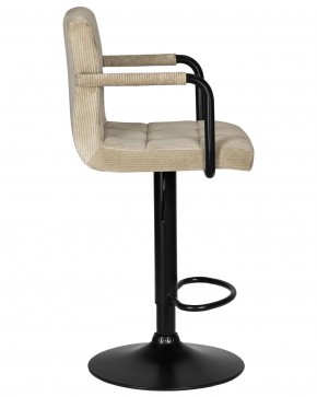 Стул барный DOBRIN KRUGER ARM BLACK, бежевый вельвет (LAR-E2041-04) в Заречном - zarechnyy.ok-mebel.com | фото 3