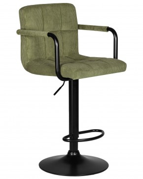 Стул барный DOBRIN KRUGER ARM BLACK, зеленый вельвет (LAR-E2041-7) в Заречном - zarechnyy.ok-mebel.com | фото 2