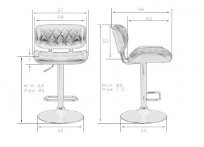 Стул барный DOBRIN MORGAN, цвет черный глянец PU ABD 002 в Заречном - zarechnyy.ok-mebel.com | фото 11