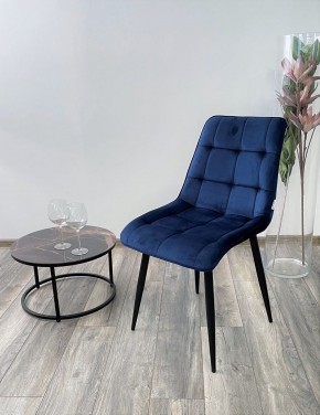 Стул CHIC BLUVEL-86 NAVY BLUE / черный каркас М-City в Заречном - zarechnyy.ok-mebel.com | фото 3