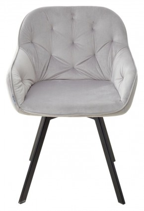 Стул GALE 360 град. поворот. BLUVEL-03 LIGHT GREY, велюр/ черный каркас, М-City в Заречном - zarechnyy.ok-mebel.com | фото 3