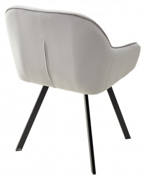 Стул GALE 360 град. поворот. BLUVEL-03 LIGHT GREY, велюр/ черный каркас, М-City в Заречном - zarechnyy.ok-mebel.com | фото 4
