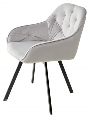 Стул GALE 360 град. поворот. BLUVEL-03 LIGHT GREY, велюр/ черный каркас, М-City в Заречном - zarechnyy.ok-mebel.com | фото 5