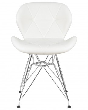 Стул обеденный DOBRIN BUTTERFLY CHROME, ножки хром, цвет белый в Заречном - zarechnyy.ok-mebel.com | фото 6