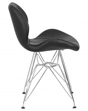 Стул обеденный DOBRIN BUTTERFLY CHROME, ножки хром, цвет чёрный в Заречном - zarechnyy.ok-mebel.com | фото 3