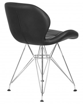 Стул обеденный DOBRIN BUTTERFLY CHROME, ножки хром, цвет чёрный в Заречном - zarechnyy.ok-mebel.com | фото 4