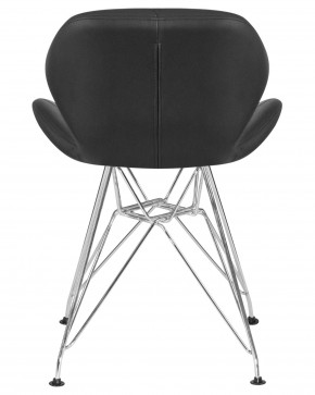 Стул обеденный DOBRIN BUTTERFLY CHROME, ножки хром, цвет чёрный в Заречном - zarechnyy.ok-mebel.com | фото 5