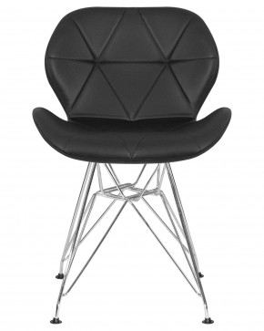 Стул обеденный DOBRIN BUTTERFLY CHROME, ножки хром, цвет чёрный в Заречном - zarechnyy.ok-mebel.com | фото 7