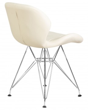 Стул обеденный DOBRIN BUTTERFLY CHROME, ножки хром, цвет кремовый в Заречном - zarechnyy.ok-mebel.com | фото 4