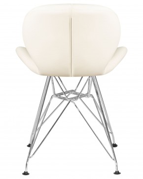 Стул обеденный DOBRIN BUTTERFLY CHROME, ножки хром, цвет кремовый в Заречном - zarechnyy.ok-mebel.com | фото 5