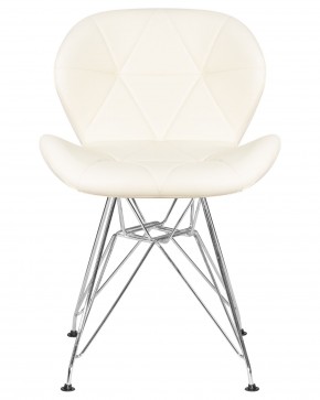 Стул обеденный DOBRIN BUTTERFLY CHROME, ножки хром, цвет кремовый в Заречном - zarechnyy.ok-mebel.com | фото 6