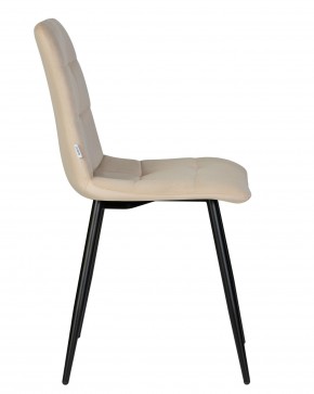 Стул обеденный DOBRIN CHILLY, Бежевый Holland 07, основание черный в Заречном - zarechnyy.ok-mebel.com | фото 4