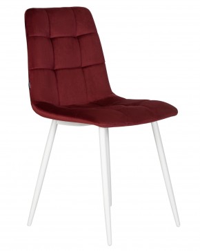 Стул обеденный DOBRIN CHILLY, Бордовый Holland 47, основание белое в Заречном - zarechnyy.ok-mebel.com | фото 3
