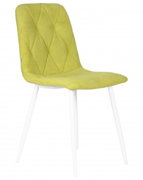 Стул обеденный DOBRIN CHILLY ROMBO, Лайм Simple 14, основание белый в Заречном - zarechnyy.ok-mebel.com | фото 2