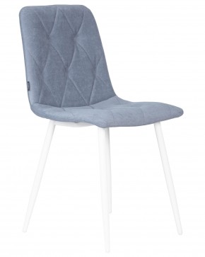 Стул обеденный DOBRIN CHILLY ROMBO, Серо-голубой Simple 26, основание белый в Заречном - zarechnyy.ok-mebel.com | фото 2