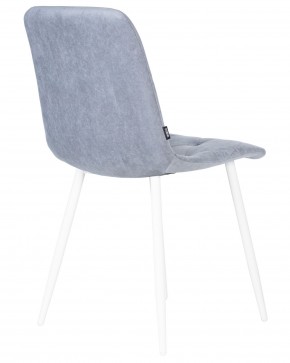 Стул обеденный DOBRIN CHILLY ROMBO, Серо-голубой Simple 26, основание белый в Заречном - zarechnyy.ok-mebel.com | фото 4