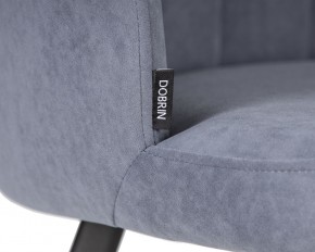 Стул обеденный DOBRIN NAOMI, ЭМАЛЬ ЧЕРНЫЙ МУАР велюр Catania Steel в Заречном - zarechnyy.ok-mebel.com | фото 7