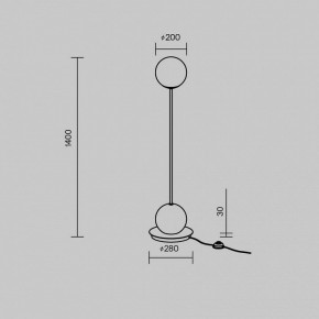 Торшер Maytoni Twins MOD427FL-L20B3K в Заречном - zarechnyy.ok-mebel.com | фото 4