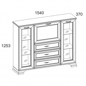 Тумба 2V1D3S, TIFFANY, цвет вудлайн кремовый в Заречном - zarechnyy.ok-mebel.com | фото 2