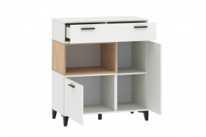 Тумба НМ 013.80 "Bergen" (Белый/Дуб бунратти) в Заречном - zarechnyy.ok-mebel.com | фото 2