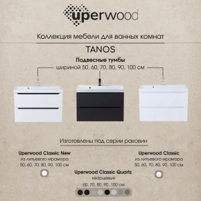 Тумба под раковину Uperwood Tanos 70 см, подвесная, белая/графит в Заречном - zarechnyy.ok-mebel.com | фото 10