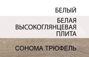 Тумба прикроватная 2S/TYP 96, LINATE ,цвет белый/сонома трюфель в Заречном - zarechnyy.ok-mebel.com | фото 1