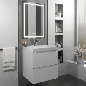Тумба с раковиной Uperwood Tanos 50 см, подвесная, белая матовая в Заречном - zarechnyy.ok-mebel.com | фото