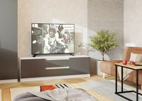 Тумба ТВ большая Парус (Белый/Графит) в Заречном - zarechnyy.ok-mebel.com | фото 2
