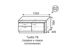 Тумба ТВ Люмен 02 Дуб Сакраменто/Белый снег в Заречном - zarechnyy.ok-mebel.com | фото 3