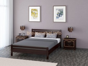 ВЕРОНИКА-1 Кровать из массива 1200 (Темный орех) в Заречном - zarechnyy.ok-mebel.com | фото