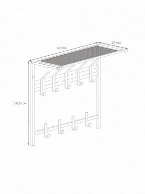 Вешалка-полка Торонто 22 в Заречном - zarechnyy.ok-mebel.com | фото 3