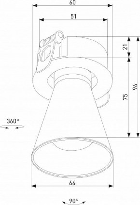 Встраиваемый светильник Elektrostandard Bell 25097/LED 8W 4000K черный в Заречном - zarechnyy.ok-mebel.com | фото 5